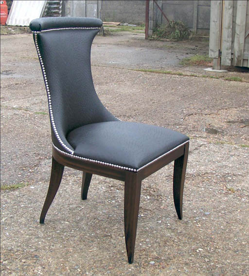 Art Deco Walnut Ostrich Chair