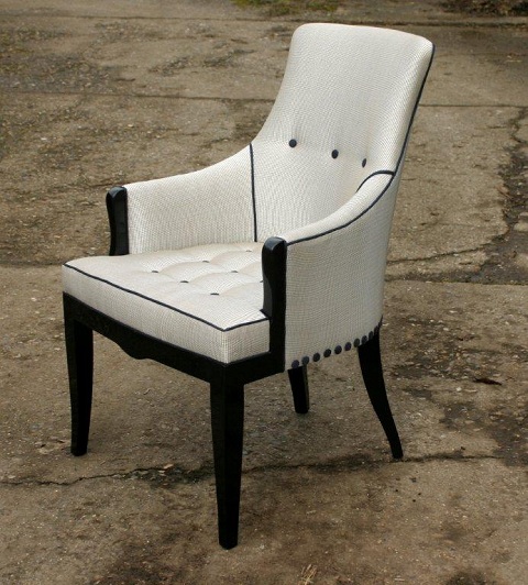 Modern Ebonised Arm Chair