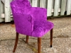 Tub Chair Purple Crushed Velvet